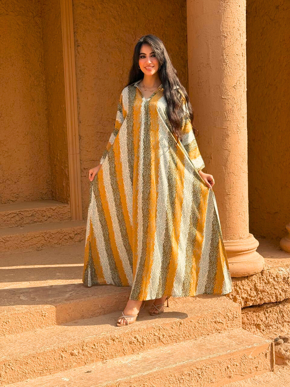 Breezy Flow Dress – Heritage Stripe