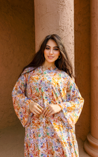 Breezy Flow Dress – Abstract Bloom