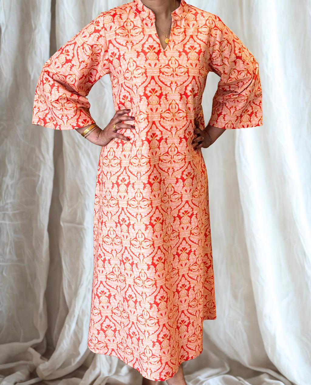Layali Printed Cotton Dress