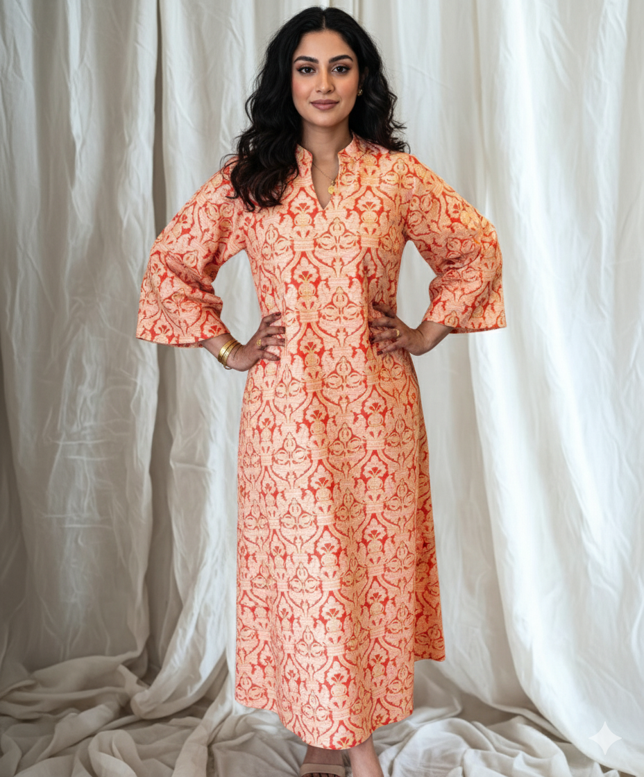 Layali Printed Cotton Dress