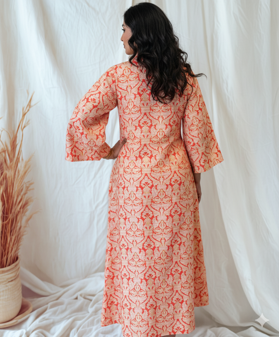 Layali Printed Cotton Dress