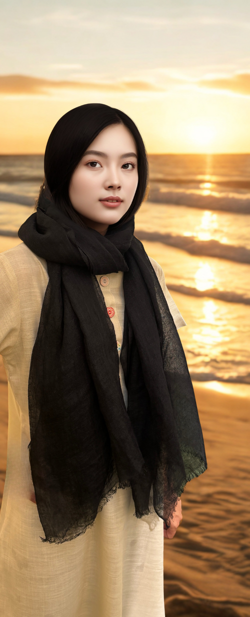 Breezy Pure Linen Scarf – 100% Linen | 70x180 cm