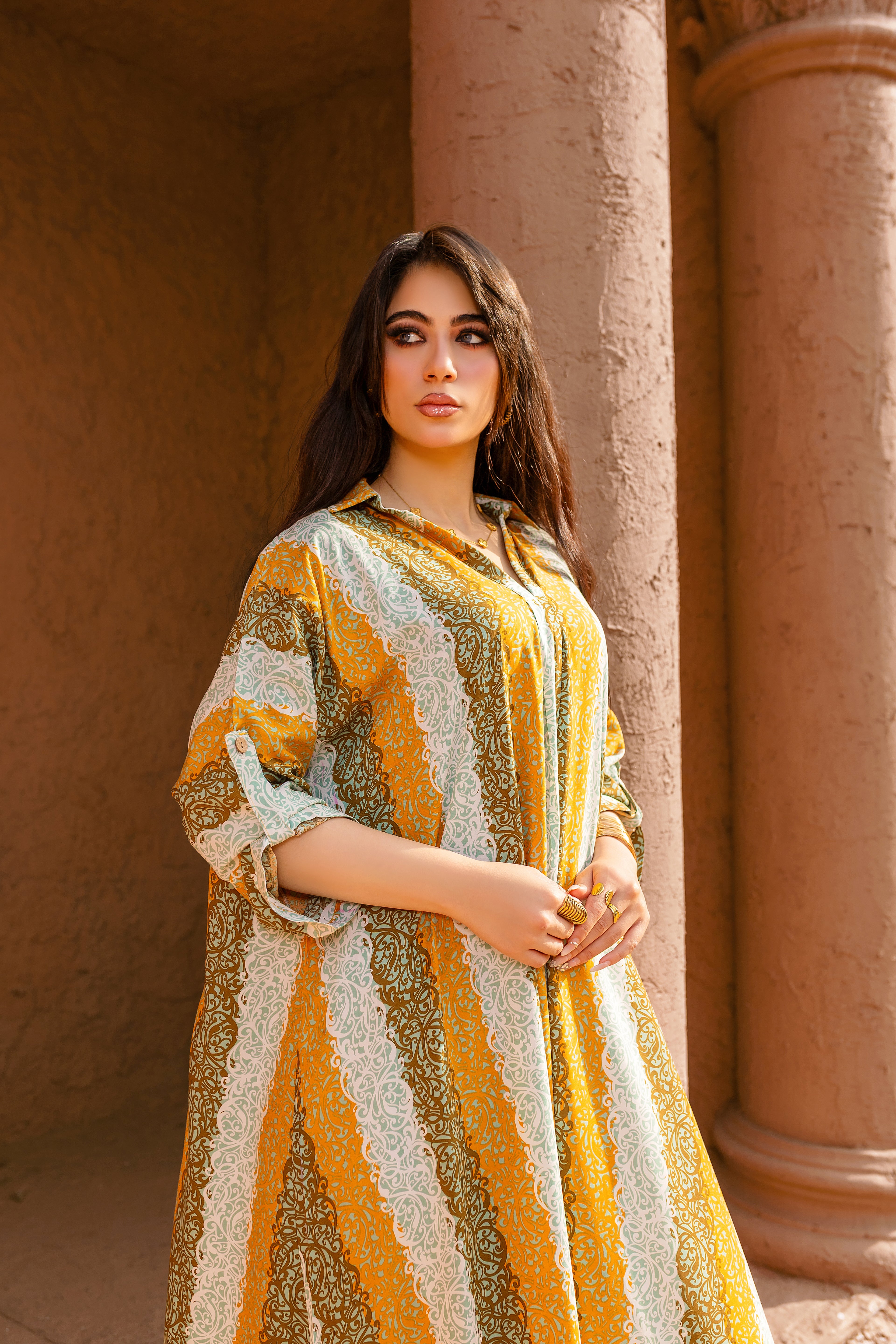 Breezy Flow Dress – Heritage Stripe