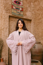Breezy Bamboo Festive Abaya – Dusty Pink
