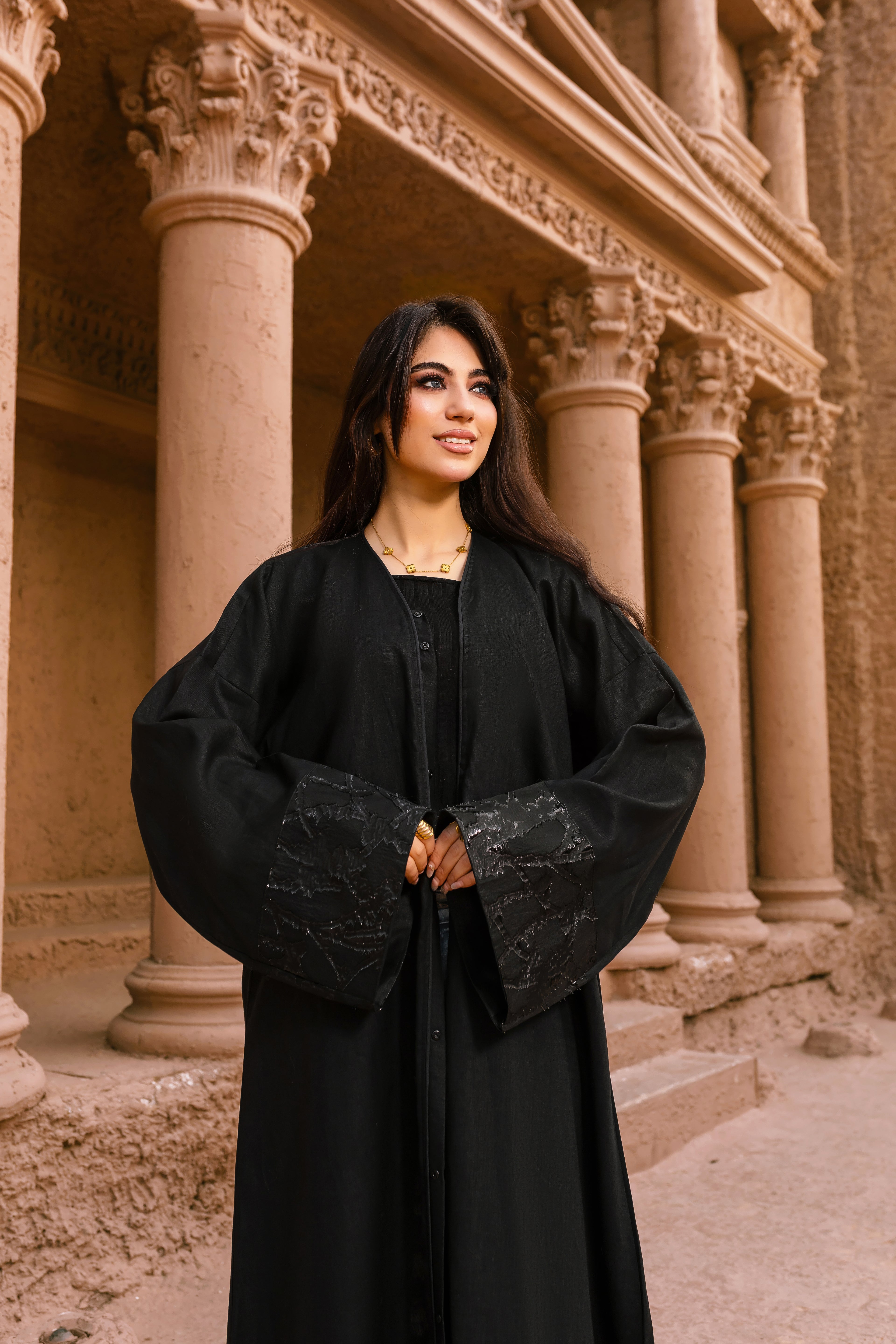 Breezy Linen Soft Detail Abaya