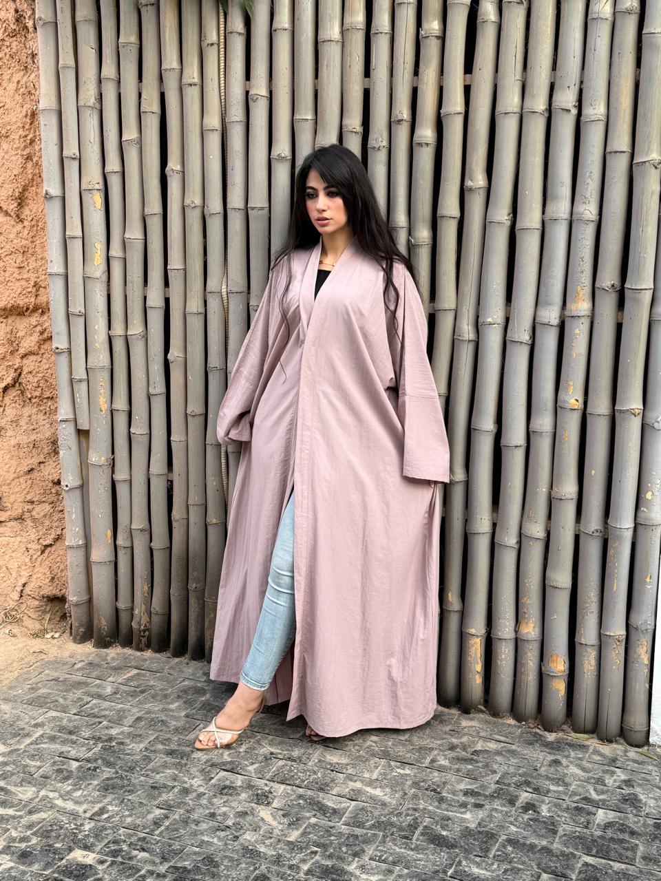 Breezy Bamboo Comfort Abaya – Dusty Pink
