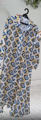 Breezy Flow Dress – Geometric Earth