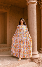 Breezy Flow Dress – Abstract Bloom