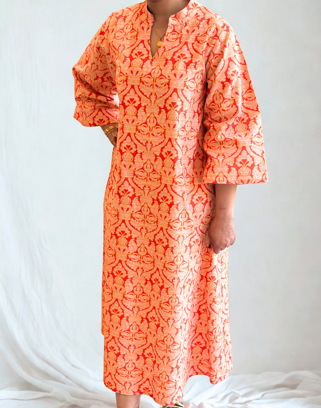 Layali Printed Cotton Dress