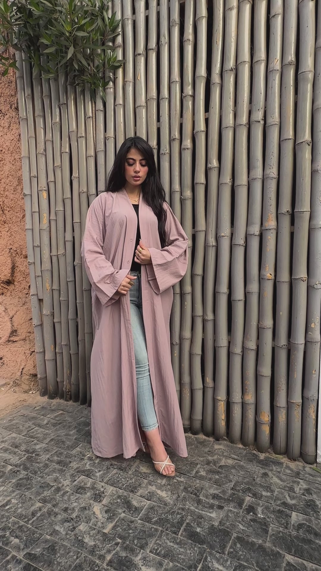 Breezy Bamboo Comfort Abaya – Dusty Pink