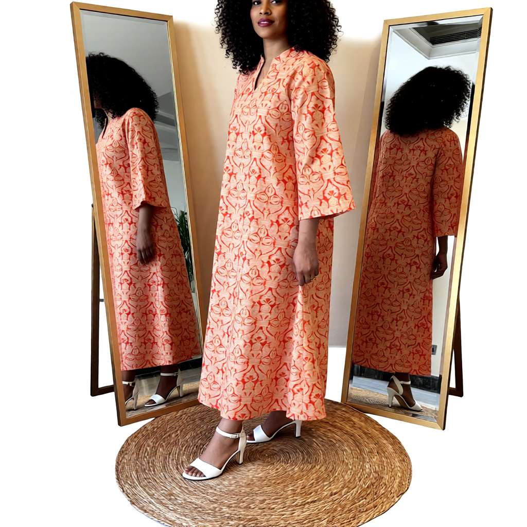 Layali Printed Cotton Dress