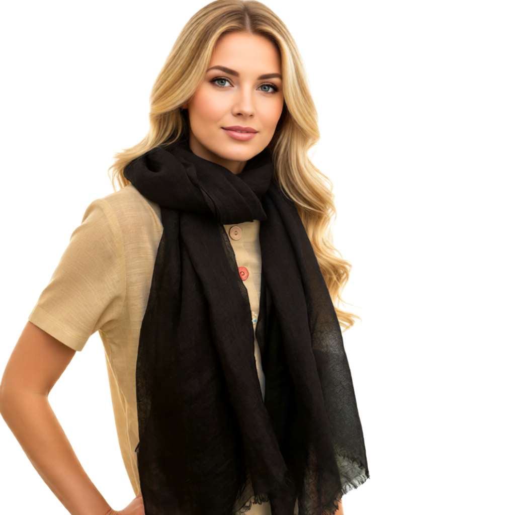 Breezy Pure Linen Scarf – 100% Linen | 70x180 cm