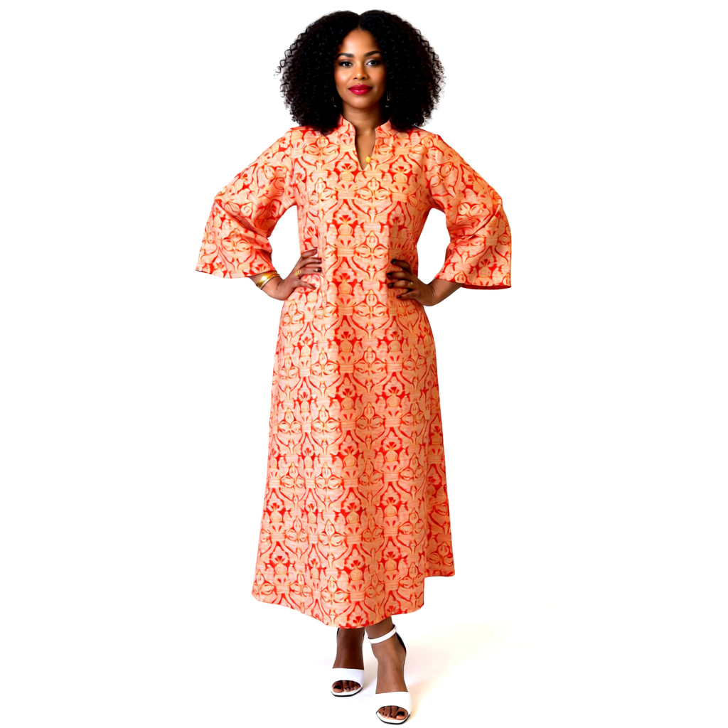 Layali Printed Cotton Dress